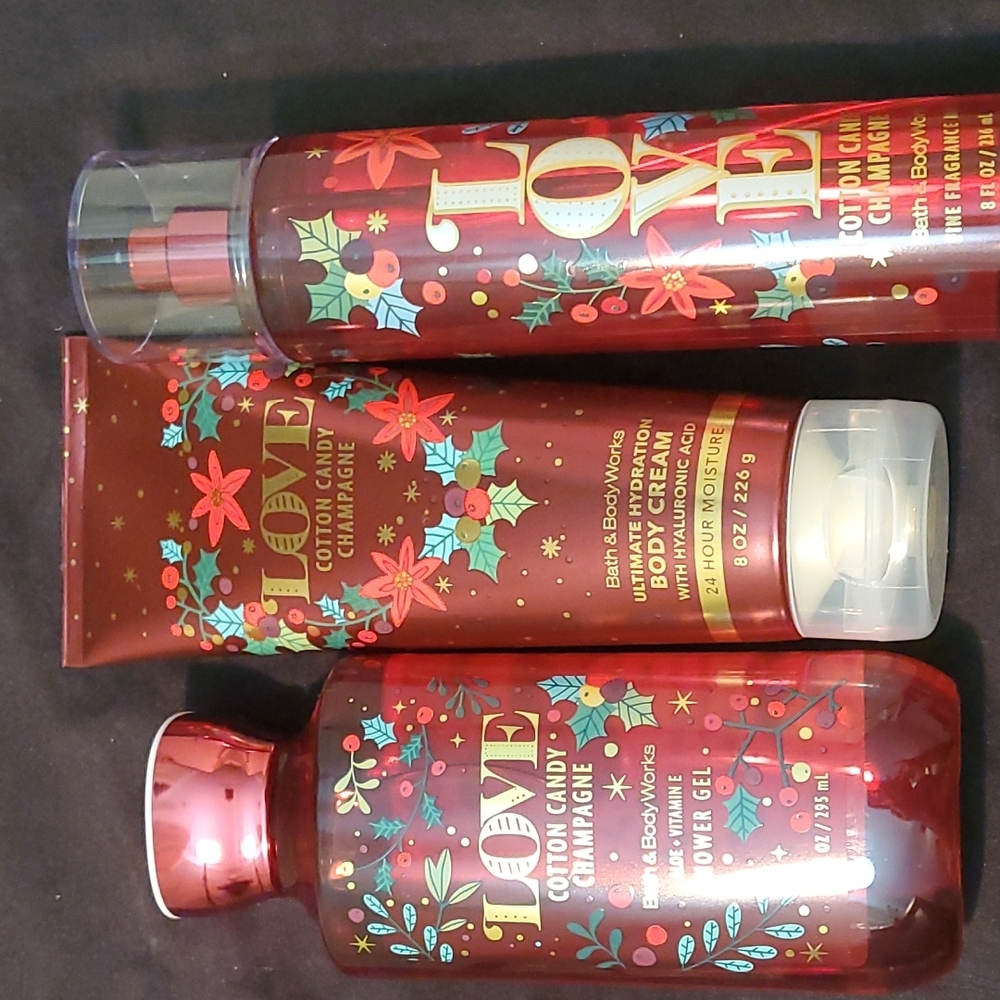 Cotton Candy Champagne Scented Bath and Body Works Set